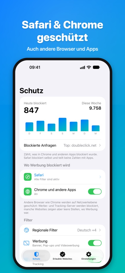 Safari & Chrome geschützt — Auch andere Browser und Apps